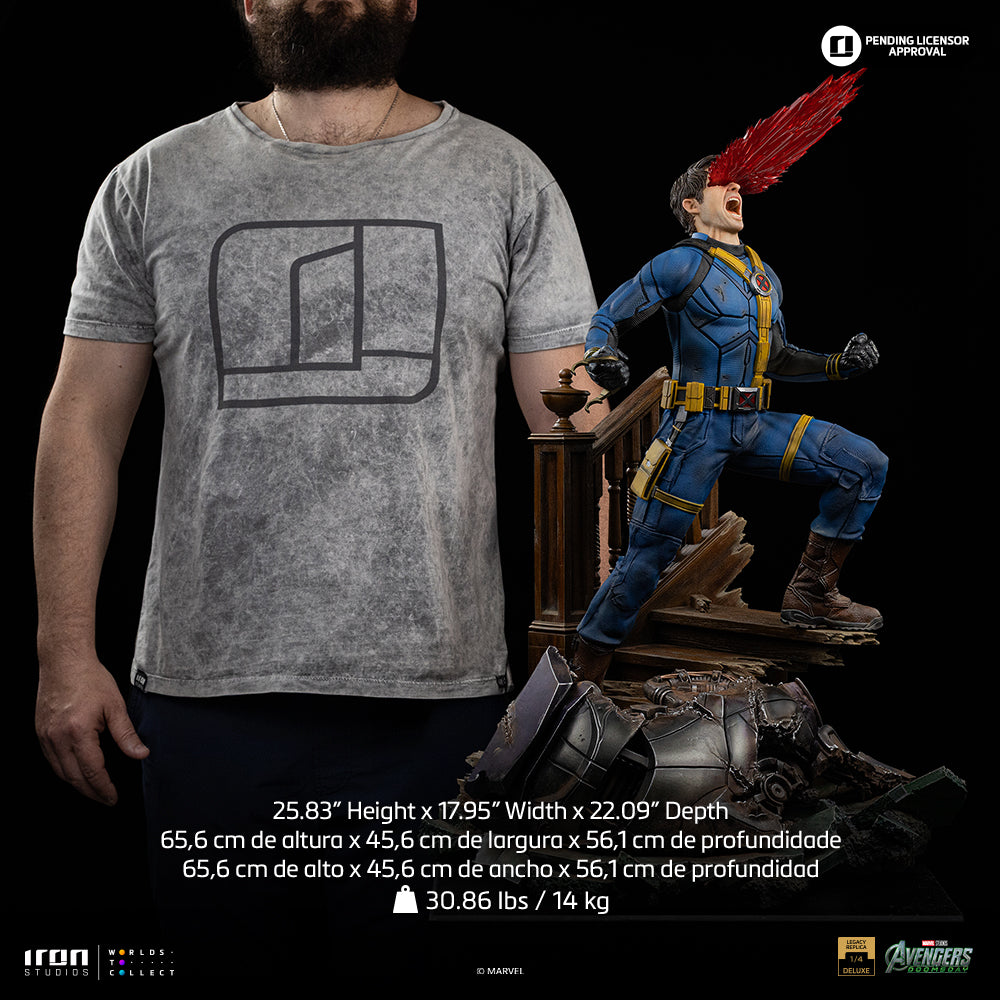 Pré-Venda - Estátua Cyclops Deluxe ver. - Avengers: Doomsday - Legacy Replica 1/4 - Iron Studios