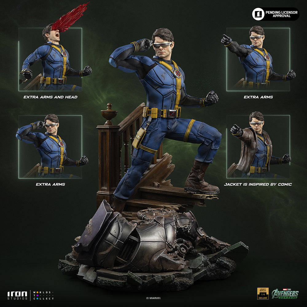 Pré-Venda - Estátua Cyclops Deluxe ver. - Avengers: Doomsday - Legacy Replica 1/4 - Iron Studios