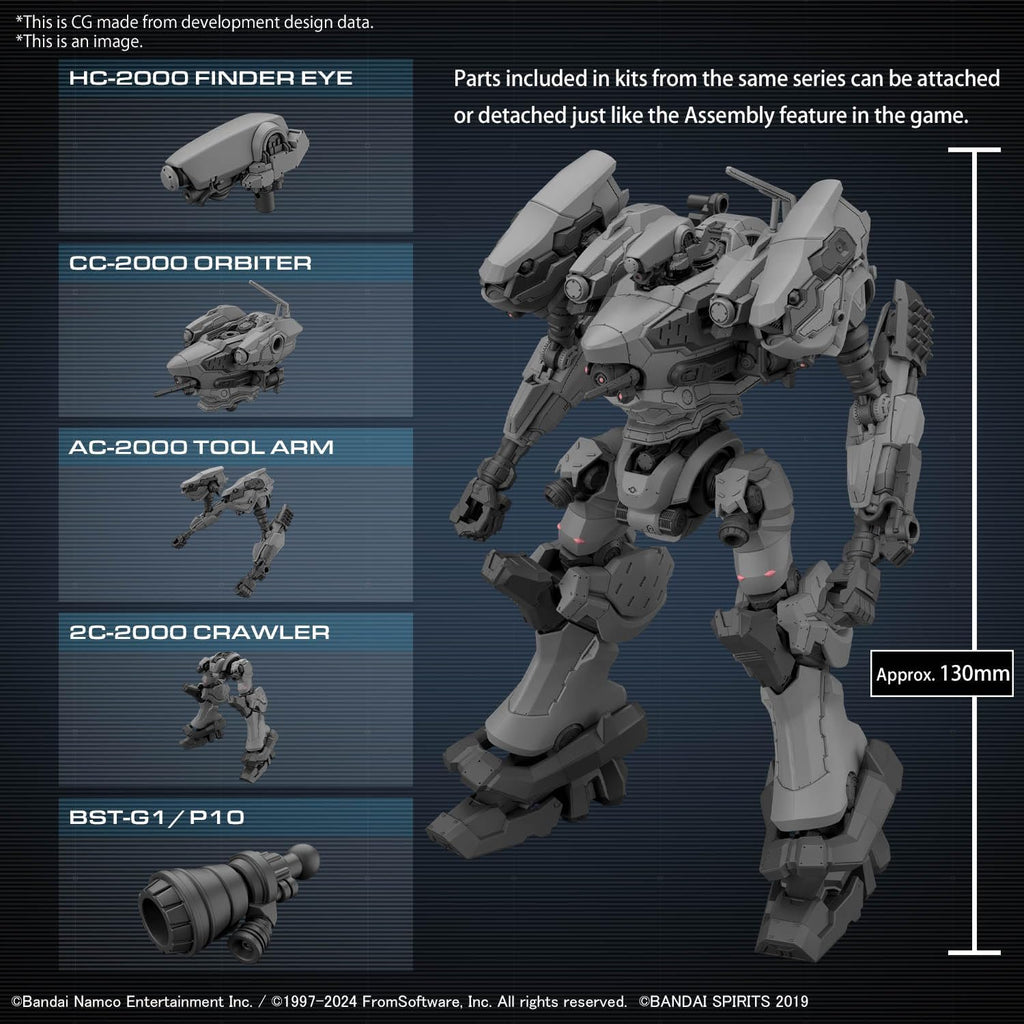 Figura Model Kit Rad Cc-2000 Orbiter - Armored Core Ⅵ: Fires Of Rubicon - 30mm - Bandai