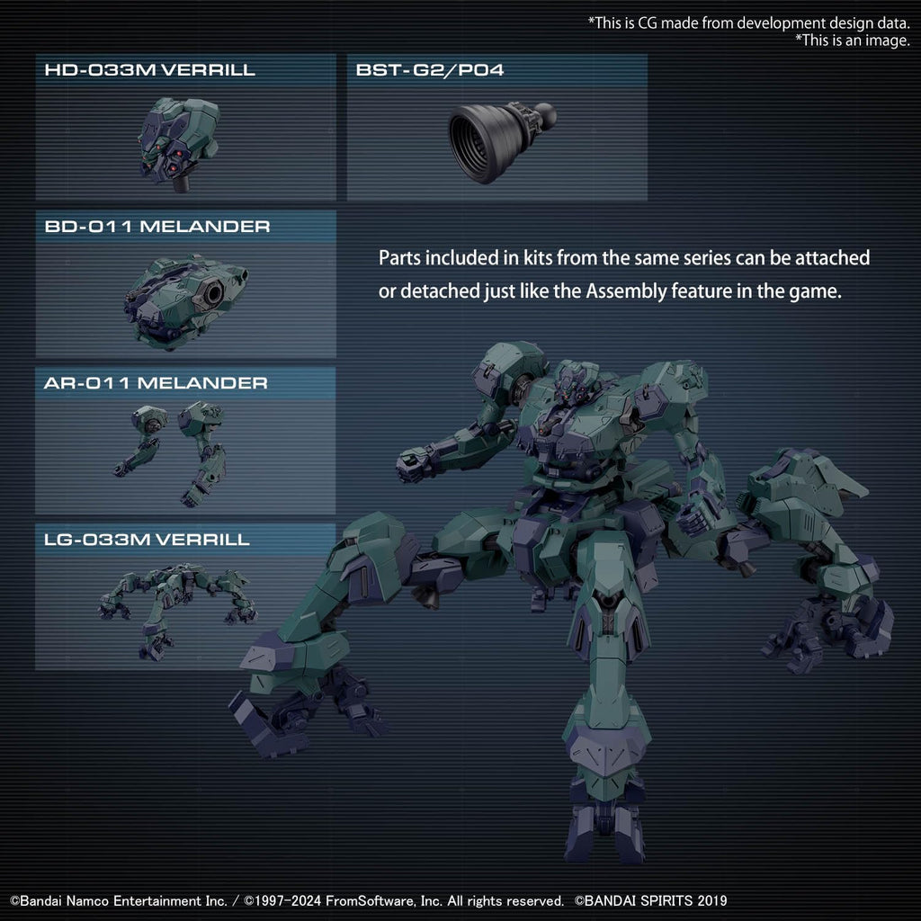 Figura Model Kit Melander Liger Tail BD-011 – Armored Core VI: Fires of Rubicon – 30MM – Bandai