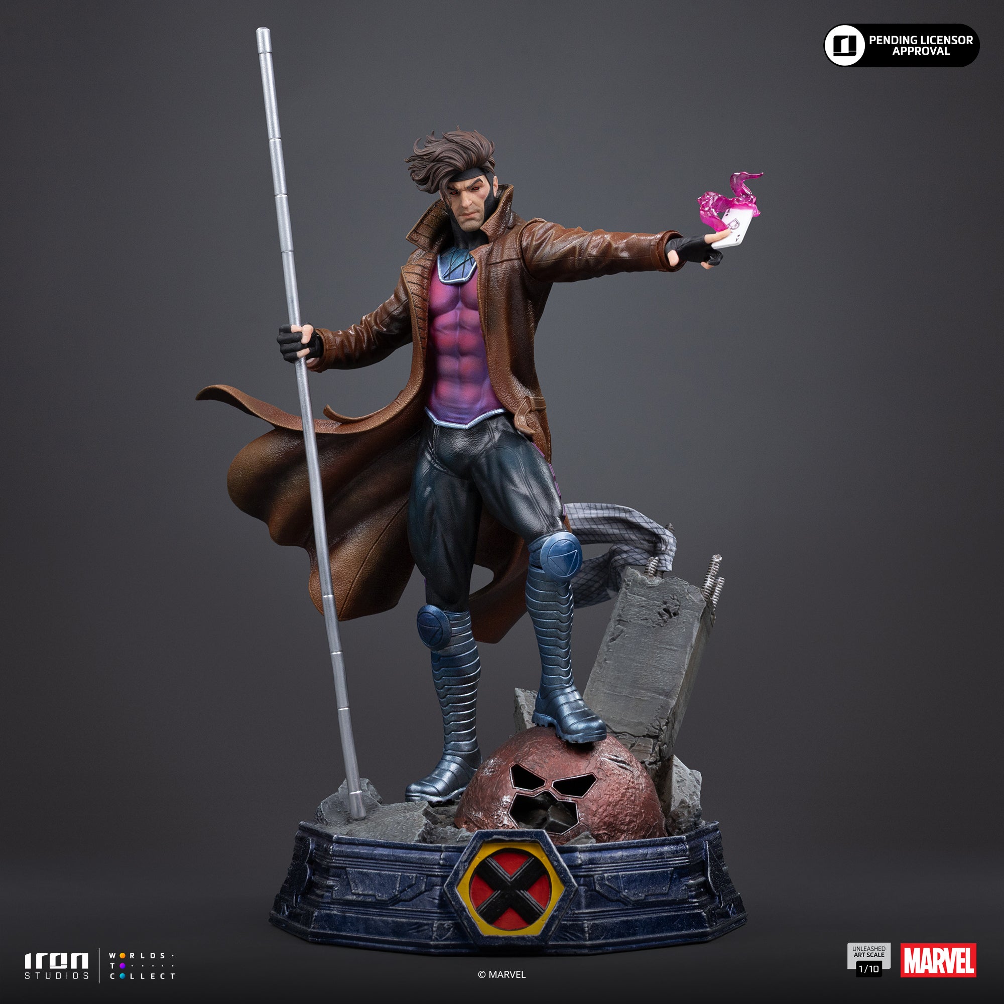 Pré-Venda Estátua - Gambit Unleashed - X-Men - Art Scale 1/10