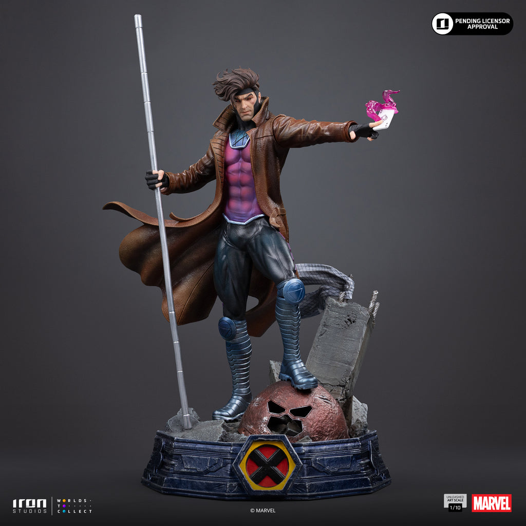 Pré-Venda Estátua - Gambit Unleashed - X-Men - Art Scale 1/10 - Iron Studios