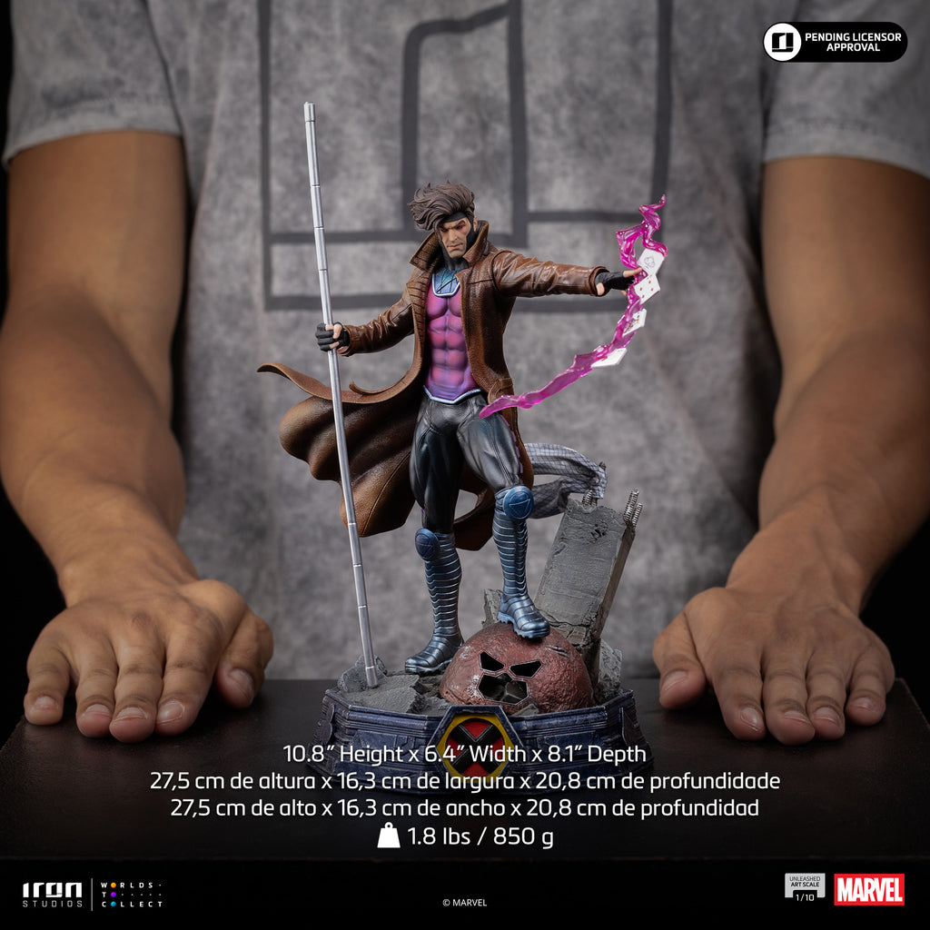 Pré-Venda Estátua - Gambit Unleashed - X-Men - Art Scale 1/10 - Iron Studios