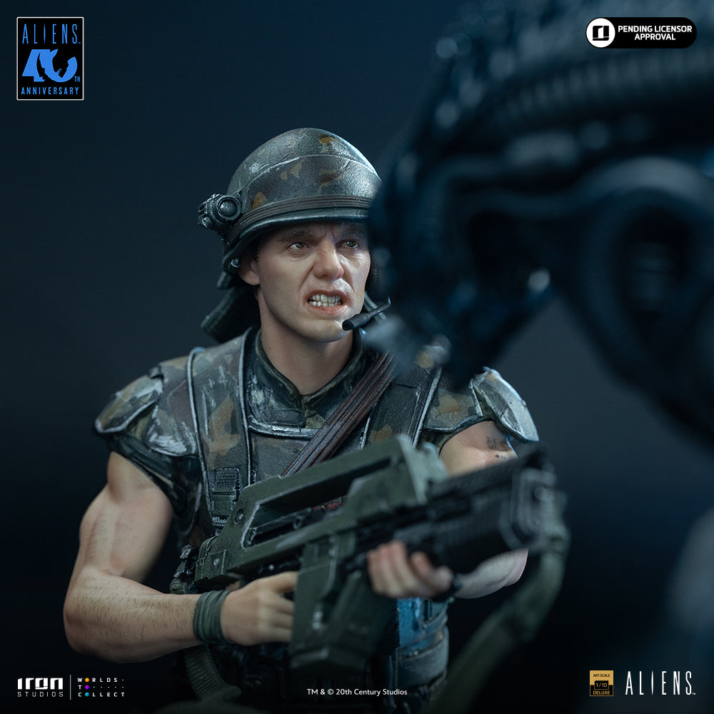Pré-Venda Estátua - Alien Xenomorph Warrior vs Corporal Dwayne Hicks - Aliens - Art Scale 1/10 - Iron Studios