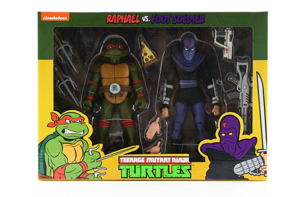 Figura Raphael Vs Foot Soldier Pack - TMNT - Neca