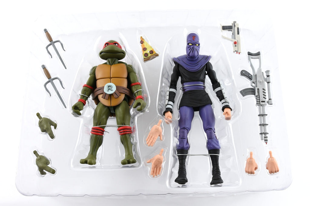 Figura Raphael Vs Foot Soldier Pack - TMNT - Neca