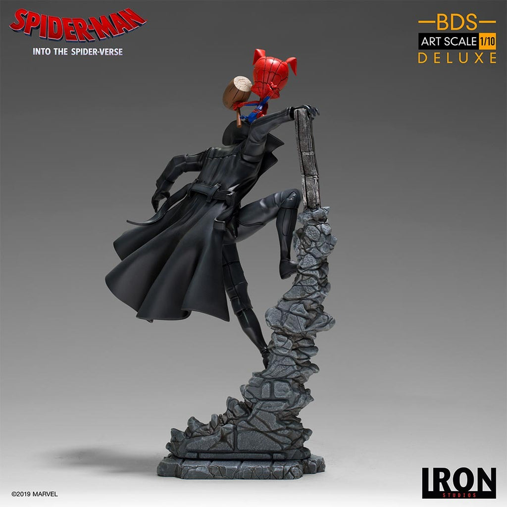 Estátua Spider Noir and Spider Ham - Spiderman: Into the Spiderverse - Art Scale 1/10 - Iron Studios