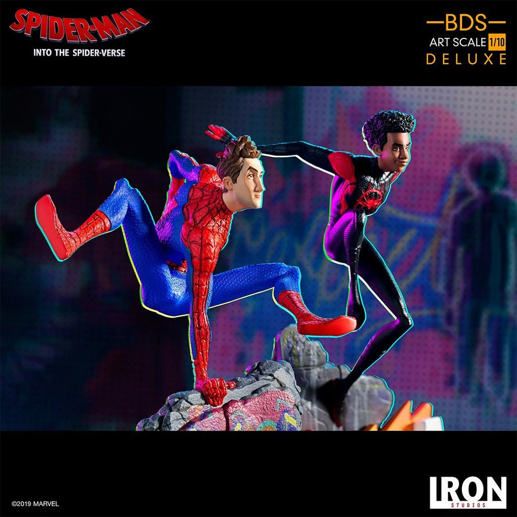 Estátua Spider Noir and Spider Ham - Spiderman: Into the Spiderverse - Art Scale 1/10 - Iron Studios