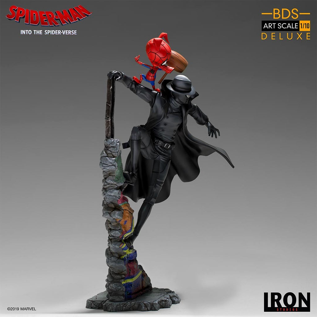 Estátua Spider Noir and Spider Ham - Spiderman: Into the Spiderverse - Art Scale 1/10 - Iron Studios