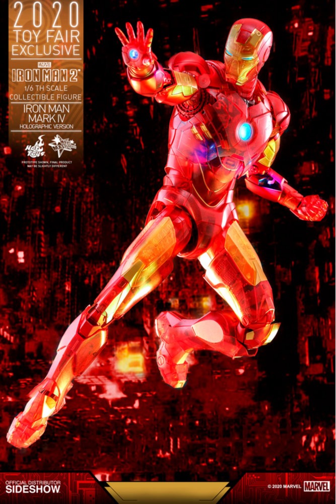 Figura Iron Man MK IV Holographic Ver. 1/6 (Exclusivo) - Iron Man II - Hot Toys