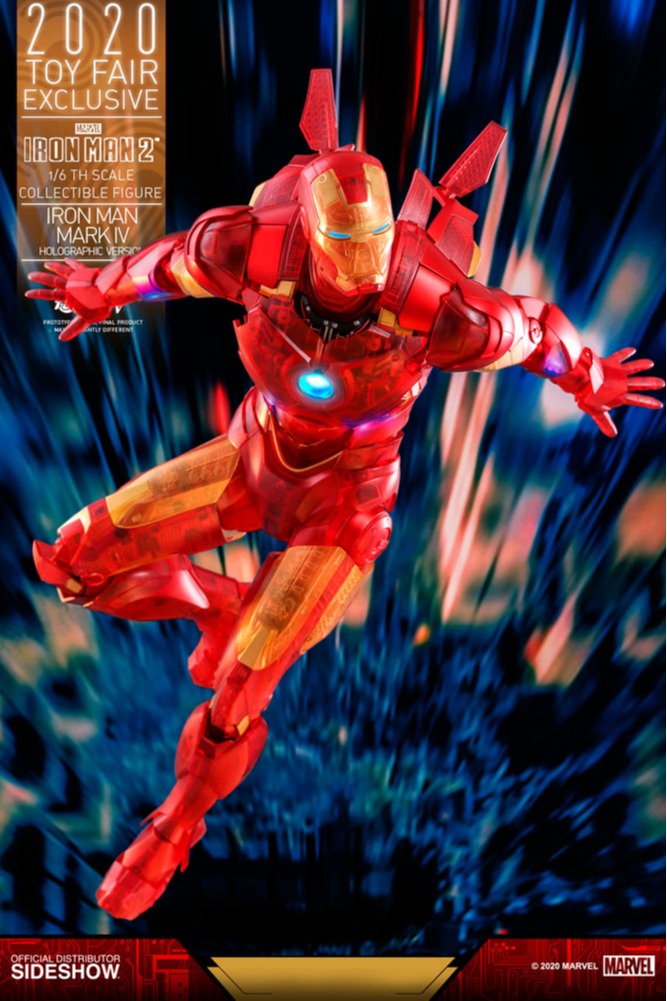 Figura Iron Man MK IV Holographic Ver. 1/6 (Exclusivo) - Iron Man II - Hot Toys