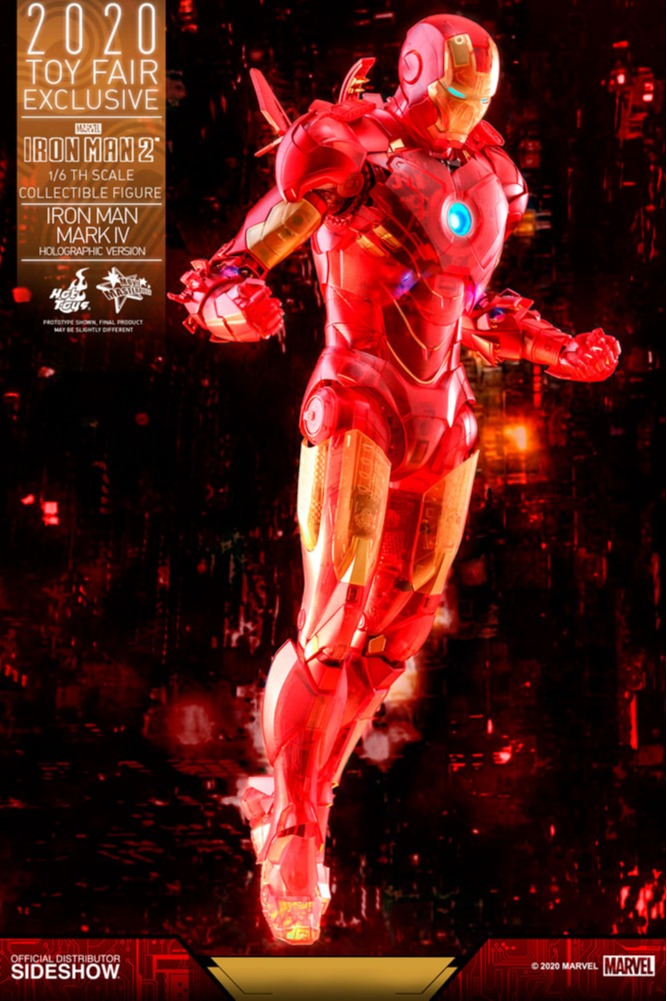 Figura Iron Man MK IV Holographic Ver. 1/6 (Exclusivo) - Iron Man II - Hot Toys