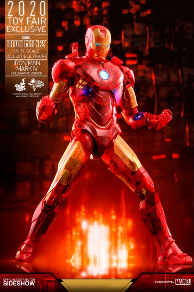 Figura Iron Man MK IV Holographic Ver. 1/6 (Exclusivo) - Iron Man II - Hot Toys