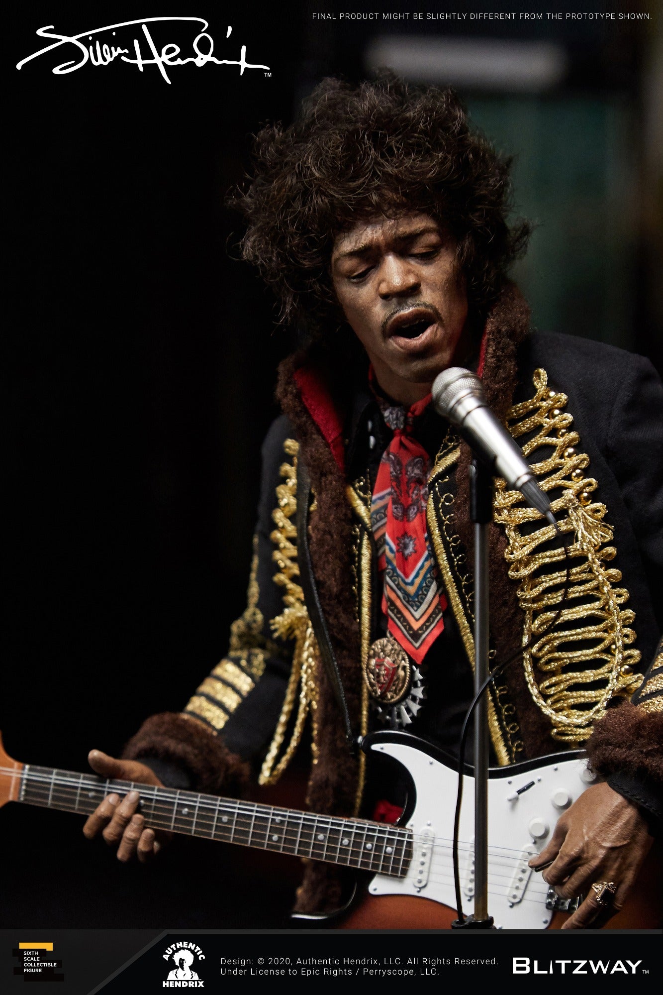 Figura Jimi Hendrix - 1/6 Figure - Blitzway – Iron Studios Brasil