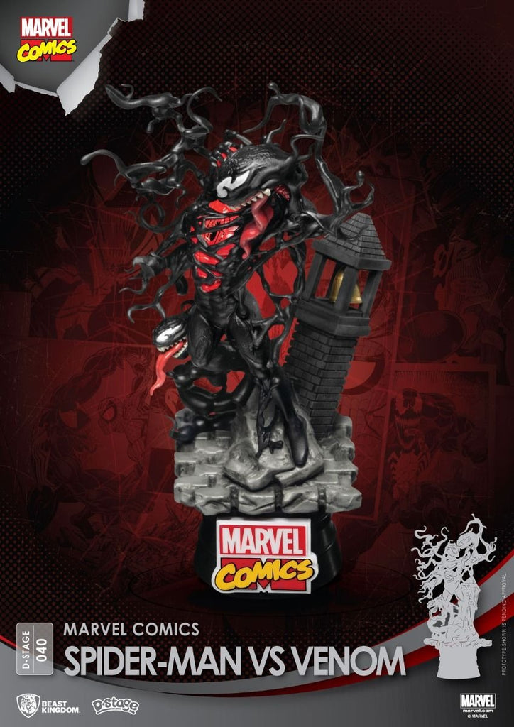 Estátua Spider-Man Vs. Venom - Marvel Comics - D-Stage - Beast Kingdom