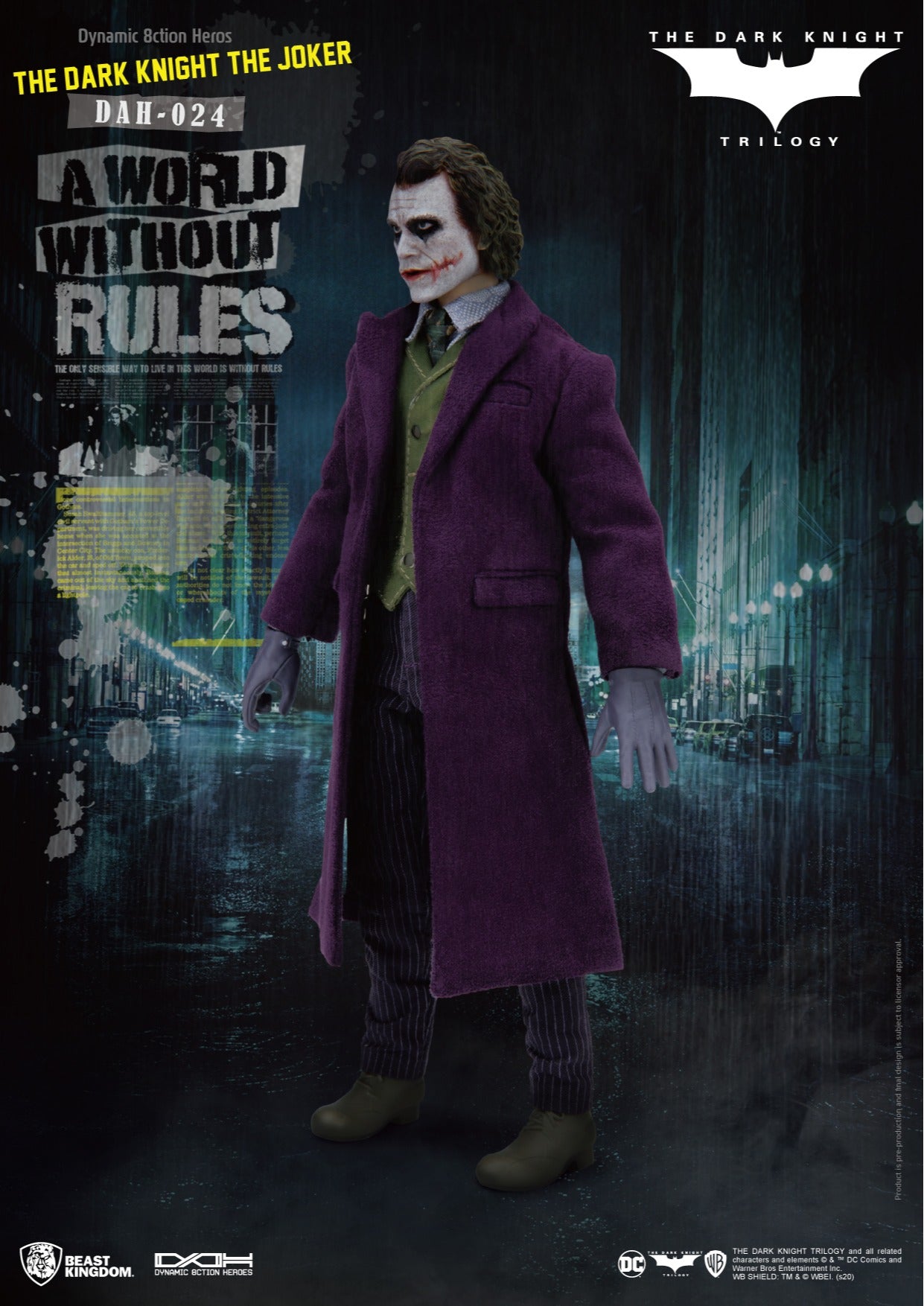 Beast Kingdom ダークナイト ジョーカー Figura The Joker - Batman: The Dark Knight - 1/9 DAH - Beast