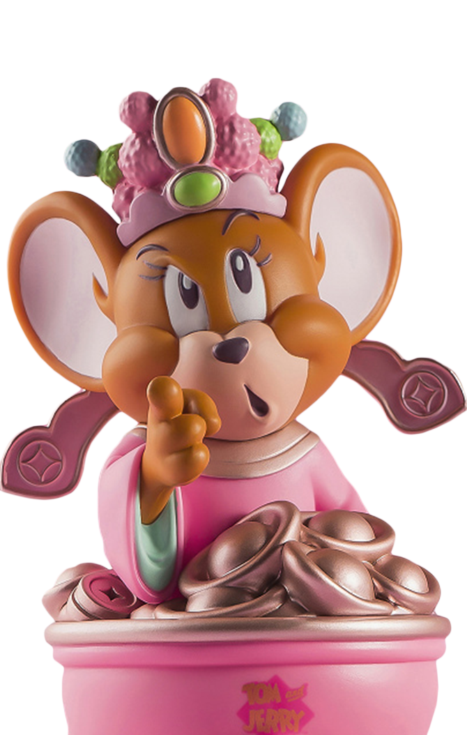 Estátua Jerry Mouse God of Wealth Pink Ver - Tom and Jerry - Soap Studio