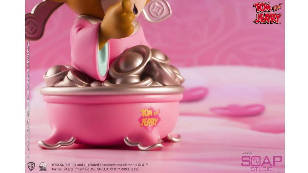 Estátua Jerry Mouse God of Wealth Pink Ver - Tom and Jerry - Soap Studio
