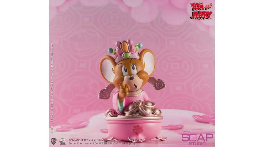 Estátua Jerry Mouse God of Wealth Pink Ver - Tom and Jerry - Soap Studio