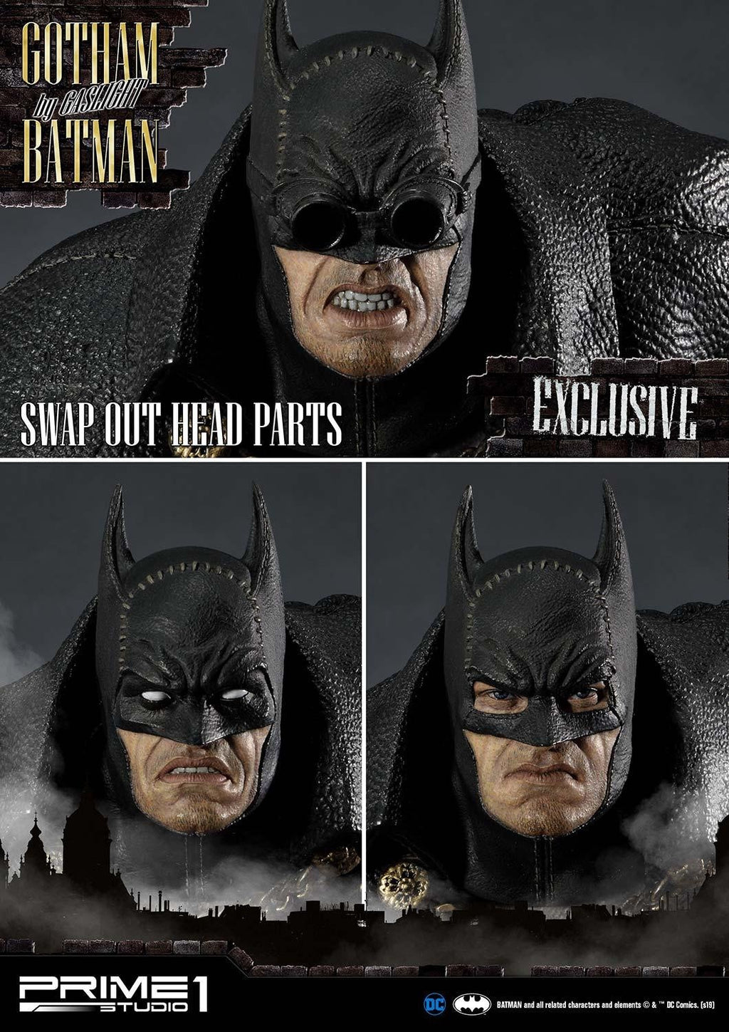 Estátua Batman Gotham By Gaslight 1/5 EX (Black Version) - Batman: Arkham Origins - Concept Masterline - Prime 1