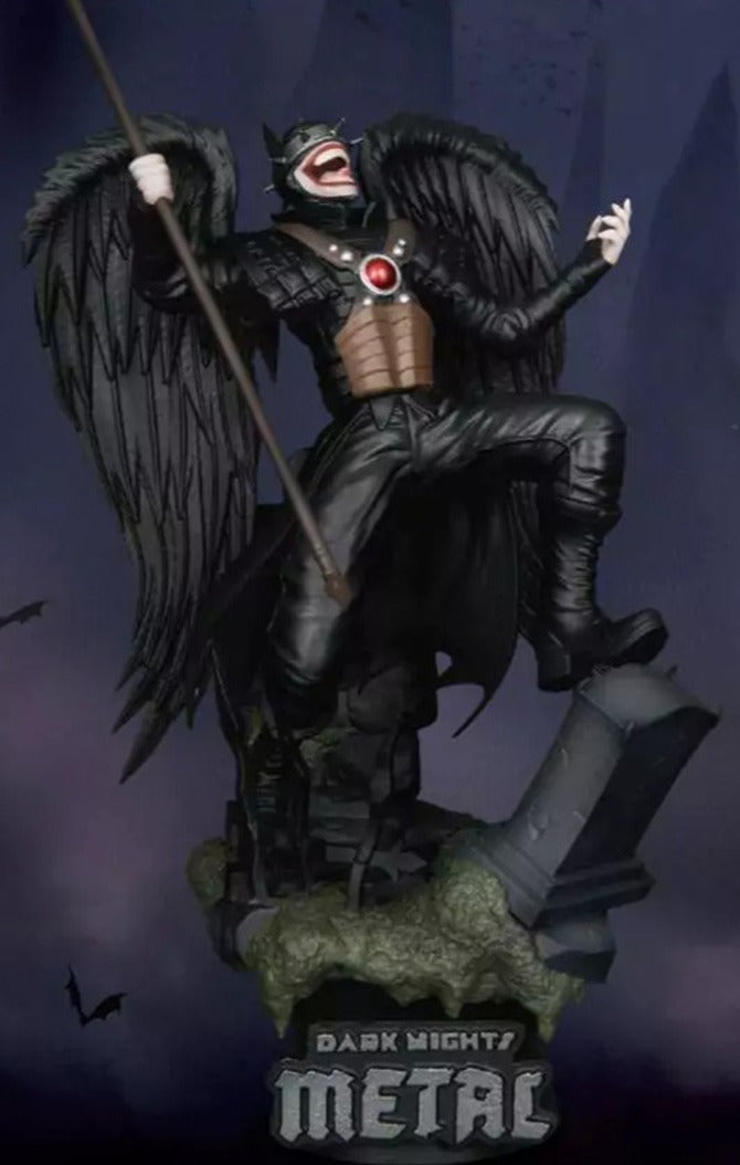 Estátua The Batman Who Laughs (Metal) - Dark Nights - Diorama Stage - Beast Kingdom