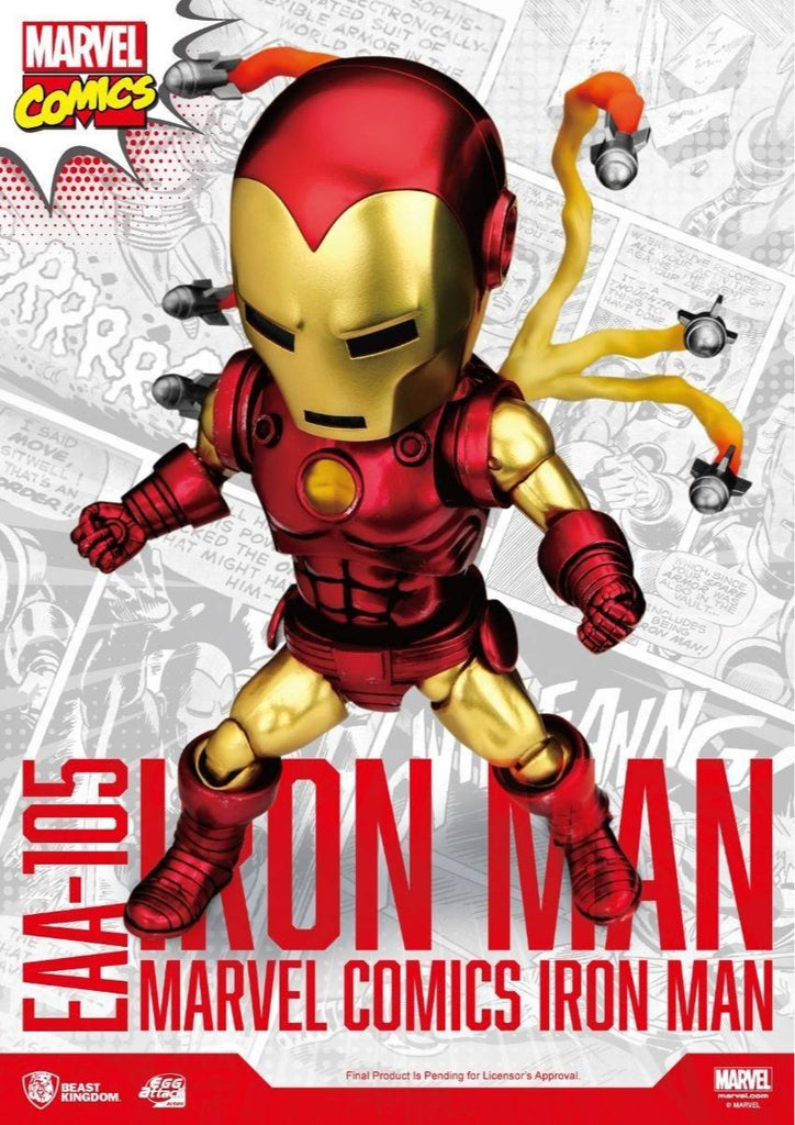 Figura Homem de Ferro Cassic Version - Marvel Comics - Egg Attack - Beast Kingdom