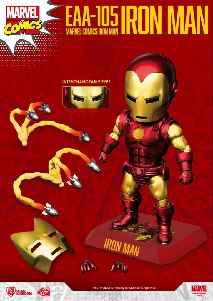 Figura Homem de Ferro Cassic Version - Marvel Comics - Egg Attack - Beast Kingdom
