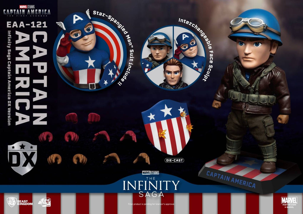 Figura Capitão América DX Version - Marvel - Egg Attack - Beast Kingdom