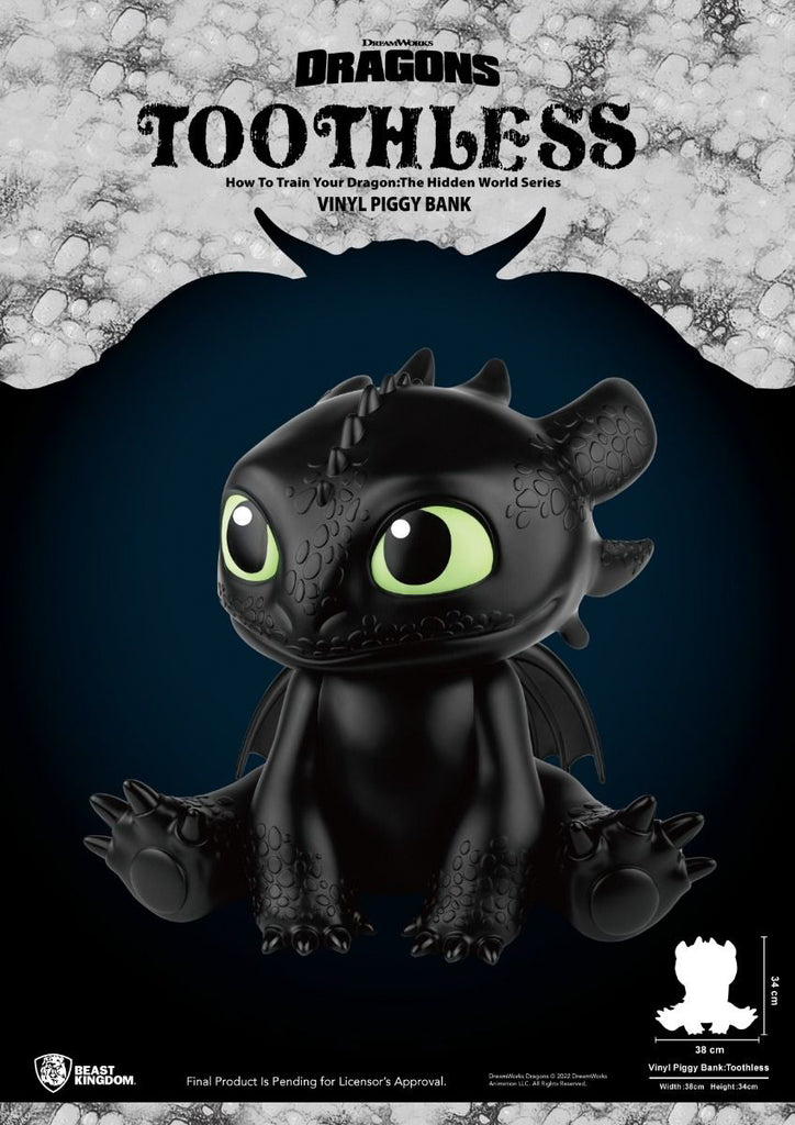 Estátua Banguela - Como Treinar seu Dragão - Vinyl Piggy Bank - Beast Kingdom