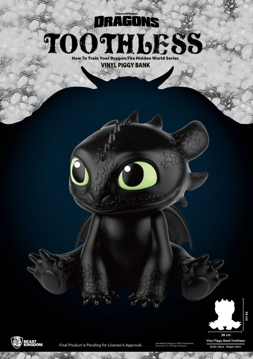 Estátua Banguela - Como Treinar seu Dragão - Vinyl Piggy Bank - Beast Kingdom