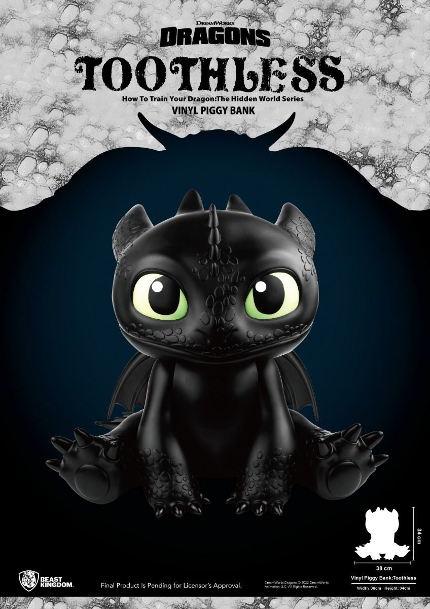 Estátua Banguela - Como Treinar seu Dragão - Vinyl Piggy Bank - Beast Kingdom