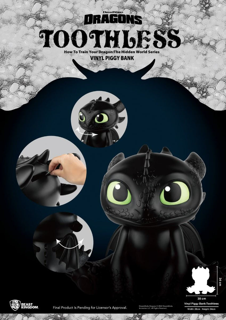 Estátua Banguela - Como Treinar seu Dragão - Vinyl Piggy Bank - Beast Kingdom