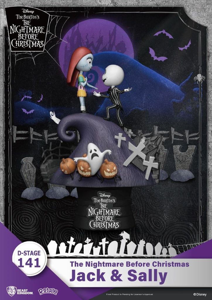 Estátua Jack & Sally - The Nightmare Before Christmas - D Stage - Beast Kingdom