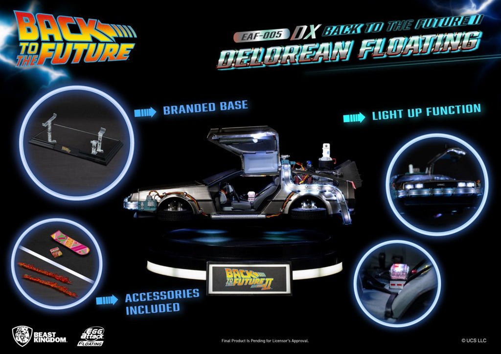 Figura DeLorean Floating Deluxe Version - Back to the Future II - Egg Attack - Beast Kingdom