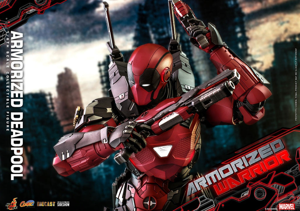 Figura Armorized Deadpool Diecast - Marvel - Sixth Scale - Hot Toys