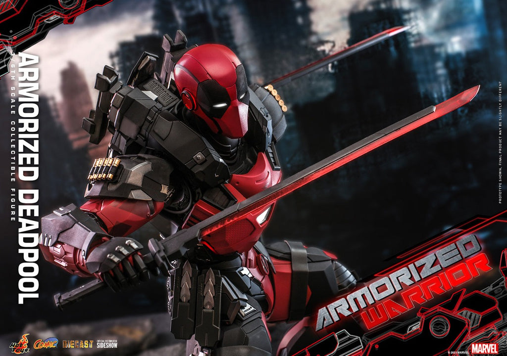 Figura Armorized Deadpool Diecast - Marvel - Sixth Scale - Hot Toys
