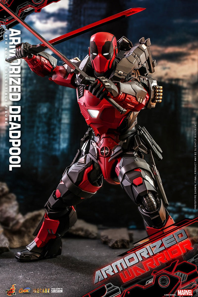 Figura Armorized Deadpool Diecast - Marvel - Sixth Scale - Hot