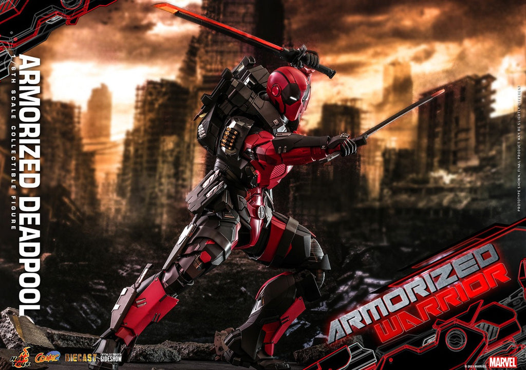 Figura Armorized Deadpool Diecast - Marvel - Sixth Scale - Hot Toys