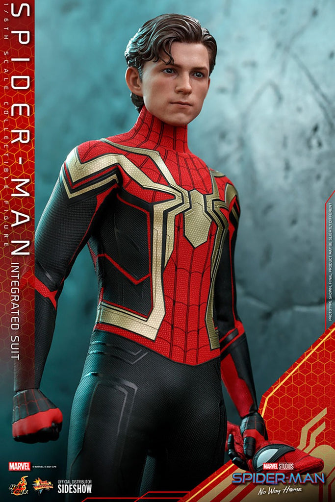 Figura Homem Aranha Integrated Suit - Homem Aranha Sem Volta para Casa - Sixth Scale - Hot Toys