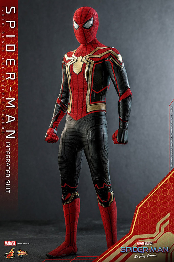 Figura Homem Aranha Integrated Suit - Homem Aranha Sem Volta para Casa - Sixth Scale - Hot Toys