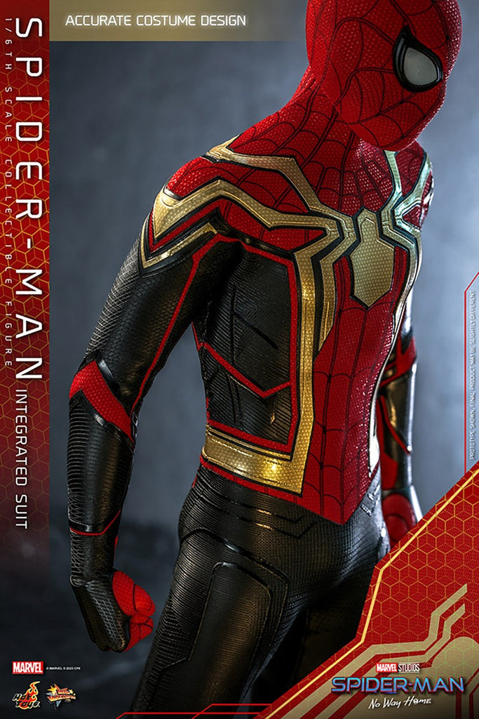 Figura Homem Aranha Integrated Suit - Homem Aranha Sem Volta para Casa - Sixth Scale - Hot Toys
