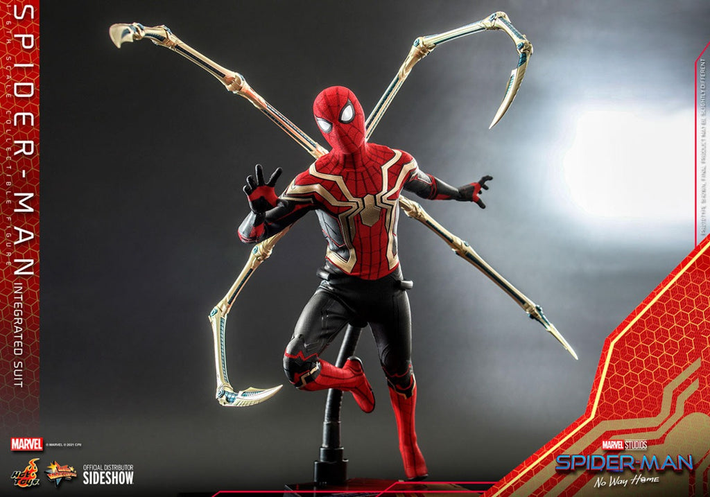 Figura Homem Aranha Integrated Suit - Homem Aranha Sem Volta para Casa - Sixth Scale - Hot Toys