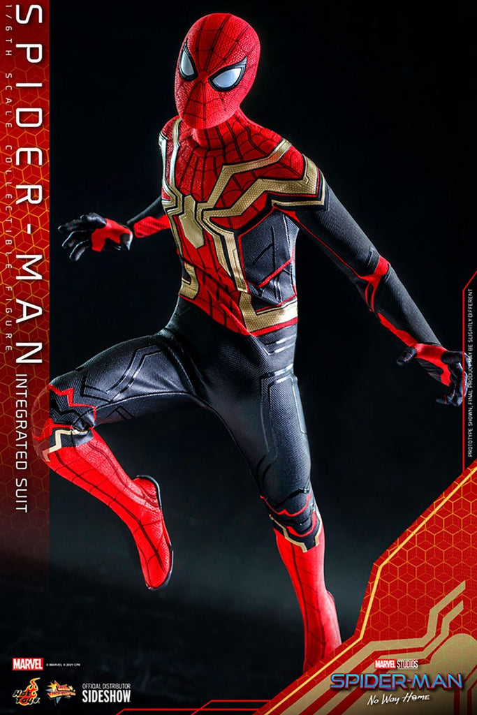 Figura Homem Aranha Integrated Suit - Homem Aranha Sem Volta para Casa - Sixth Scale - Hot Toys