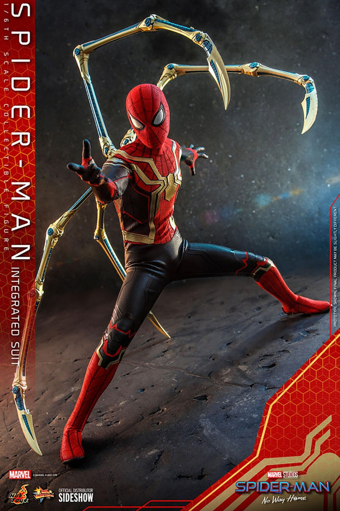 Figura Homem Aranha Integrated Suit - Homem Aranha Sem Volta para Casa - Sixth Scale - Hot Toys