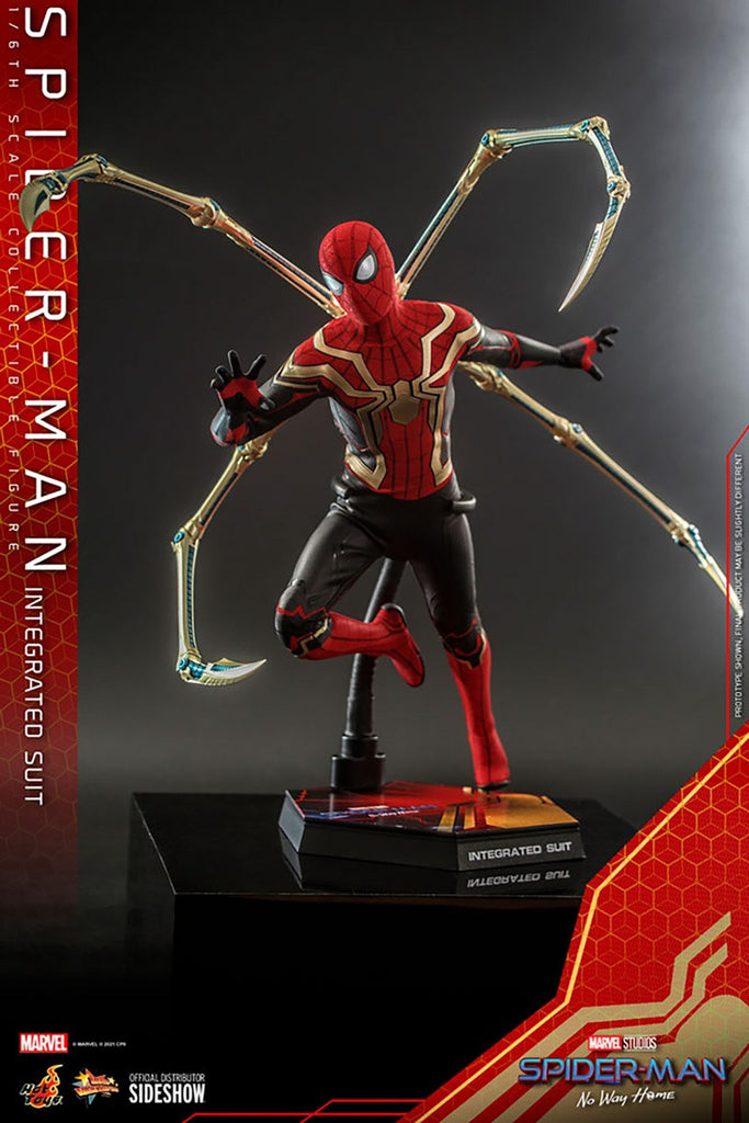 Figura Homem Aranha Integrated Suit - Homem Aranha Sem Volta para Casa - Sixth Scale - Hot Toys