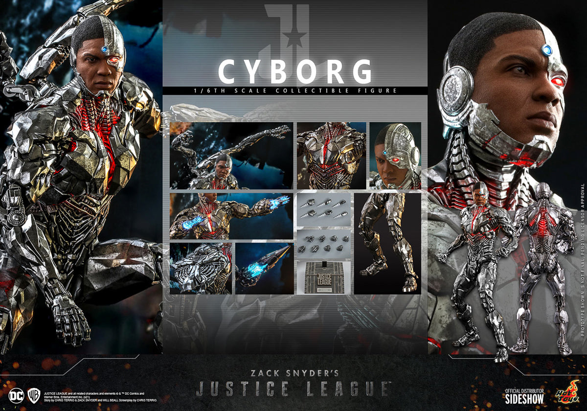Figura Cyborg - Liga da Justiça de Zack Snyder - Sixth Scale - Hot