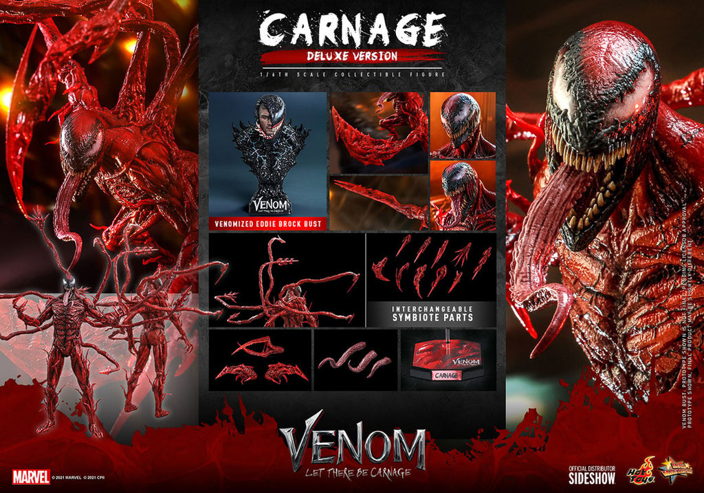 Figura Carnificina Deluxe - Venom 2 Tempo de Carnificina - Sixth Scale - Hot Toys