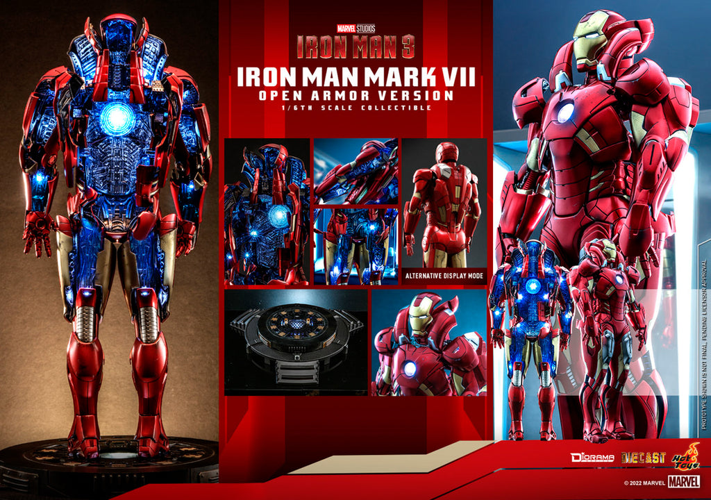 Figura Iron Man Mark VII Open Armor Version - Marvel - Sixth Scale - Hot Toys