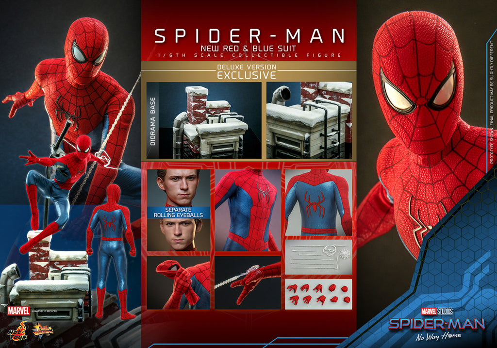 Figura Spider-Man Red and Blue Suit Deluxe - Marvel - Sixth Scale - Hot Toys