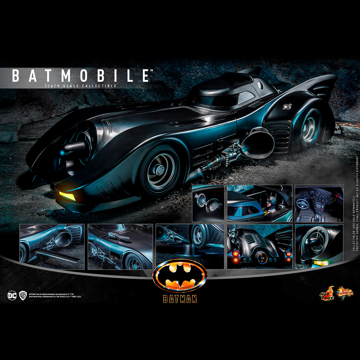 Figura Batmobile 1989 - DC - Sixth Scale - Hot Toys – Iron Studios